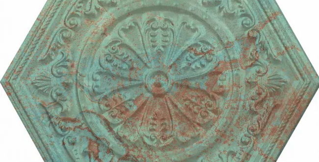 Керамогранит Zinc Green 300x600x7 Mix Decor Hexagon фото №1