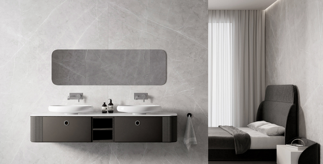 Стільниця з керамограніту Armani Silver 320x160x6(+) Velvet фото №2