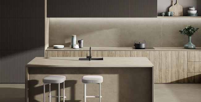 Porcelain stoneware worktop Cosmopolita Brown 324x162x12(+) Matt фото №3
