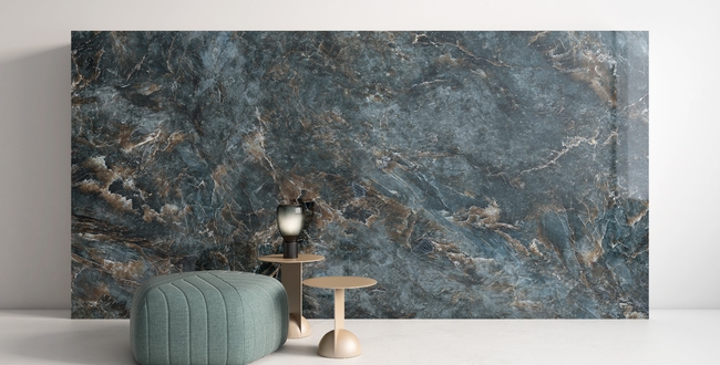 Столешница из керамогранита Labradorite Royalblue 320x160x6(+) Polished фото №2
