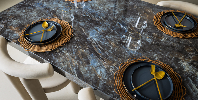 Столешница из керамогранита Labradorite Royalblue 324x162x12(+) Polished фото №2