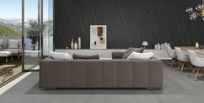 Porcelain stoneware Laurent Black 320x160x6(+) Polished фото №3