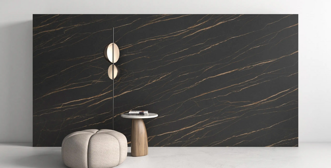 Porcelain stoneware Laurent Black 324x162x20 Matt фото №2