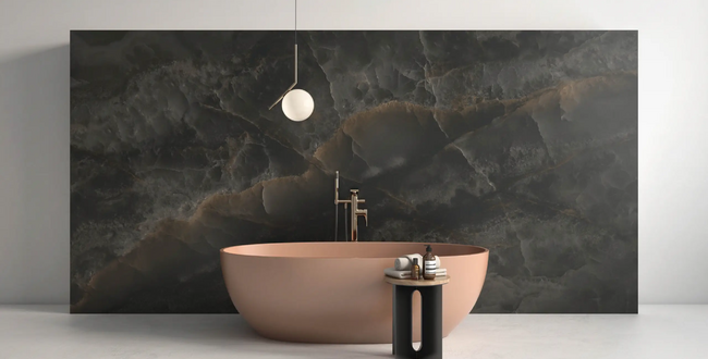 Porcelain stoneware Onice Black 324x162x20 Polished фото №2