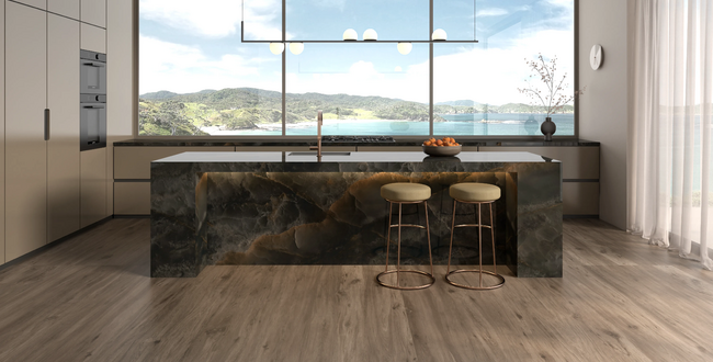 Porcelain stoneware Onice Black 324x162x20 Polished фото №3