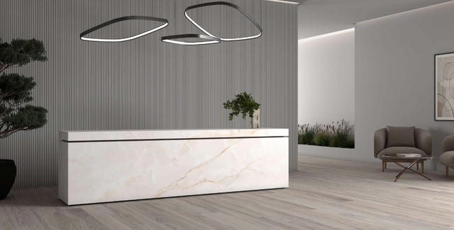 Porcelain stoneware Onice Lux White 324x162x12(+) Polished фото №2