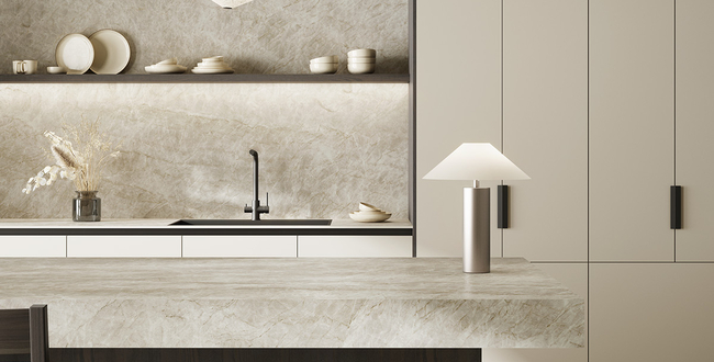 Стільниця з керамограніту Taj Mahal Almond 324x162x12(+) Polished фото №2