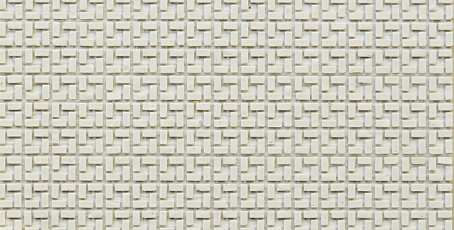Porcelain stoneware Micromosaics Micro-Brick 300x300x3 White Ring фото №1