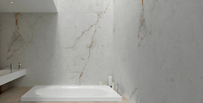 Porcelain stoneware worktop Abu Dhabi White 6 mm 1500x3200 Silk фото №2