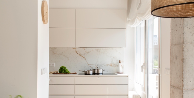 Porcelain stoneware worktop Abu Dhabi White 12 mm 1600x3200 Silk фото №2