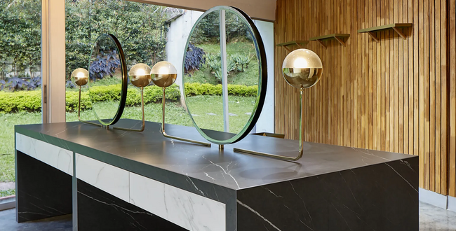 Porcelain stoneware Pietra Grey 6 mm 1500x3200 Silk фото №3