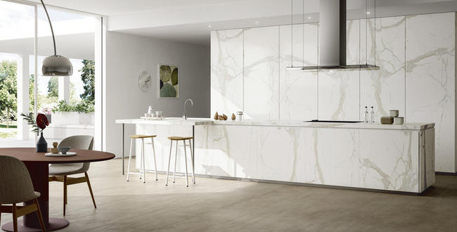 Керамогранит White Calacatta Bookmatch 320x160х12 Silky фото №2