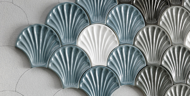 Керамогранит Artigiana le Conchiglie 150x155x16 05 Blu Glossy фото №2