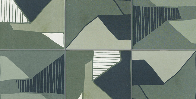 Керамогранит Genesi 150x150x8,5 Acqua Greens Matt фото №2