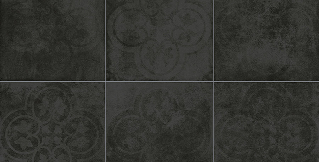 Керамогранит Tsquare 200x200x9.5 Noir Epoque Floor Matt фото №2