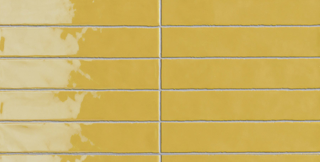 Porcelain stoneware Vernici 50x250x10 Mustard Mayo Glossy фото №2