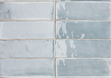 Porcelain stoneware Tbrick 52x160x10 Azure Glossy photo #2