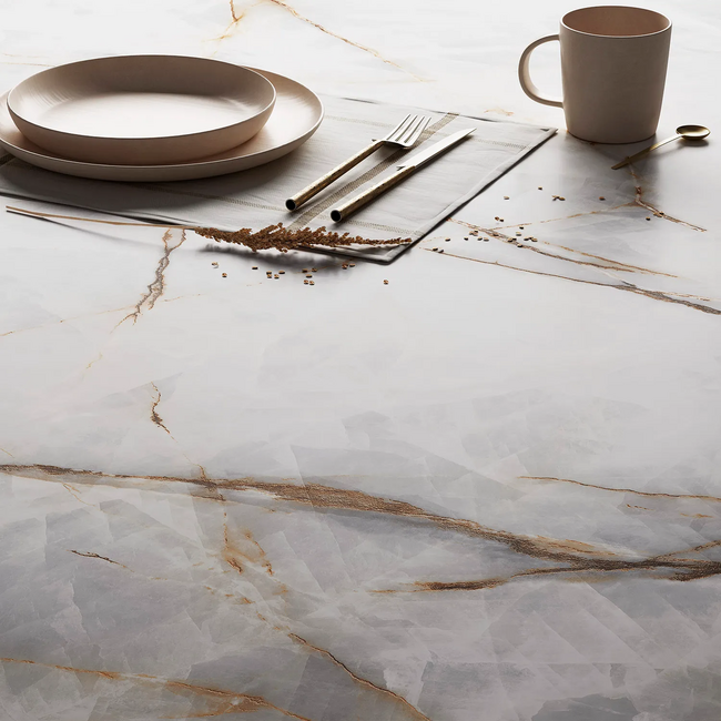 Столешница из керамогранита Aura Lux White фото №2