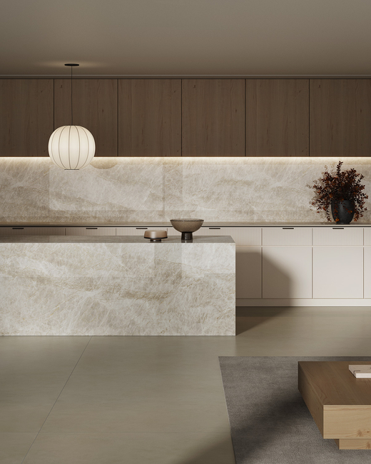 Porcelain stoneware worktop Taj Mahal Almond фото №3